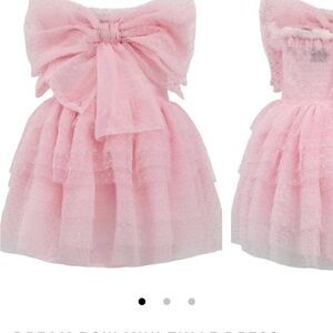 Pink Tulle Dress with Bow